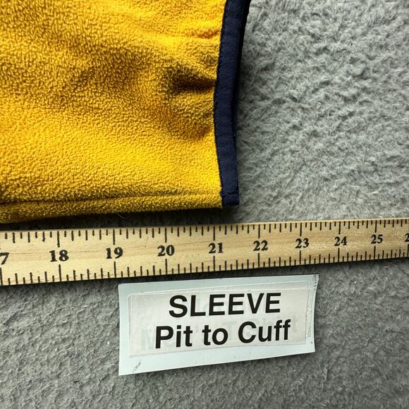 LL Bean Polartec Windbloc Fleece Hoodie Jacket Mens XXL Full Zip Yellow 251298 - Picture 4 of 15